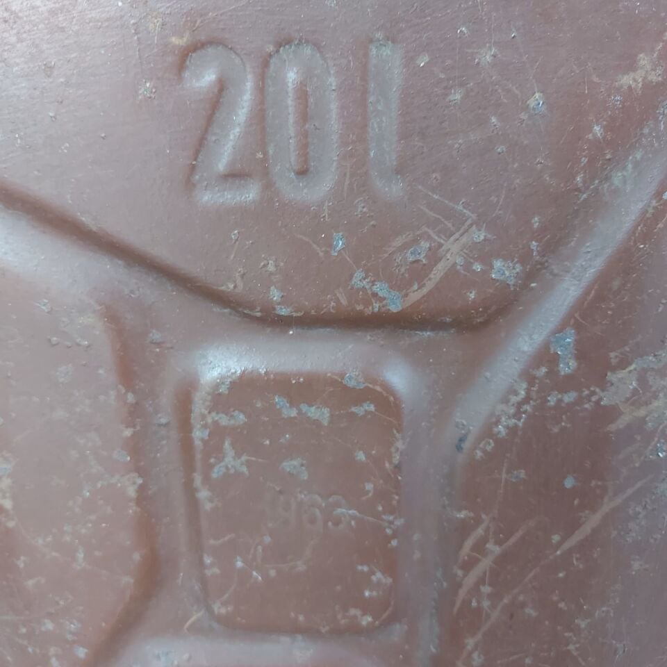 1963 Kahverengi 20 LT Benzin Bidonu