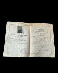 1941 Bursa Askeri Lisesi Bitirme Diploması
