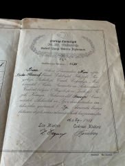 1941 Bursa Askeri Lisesi Bitirme Diploması