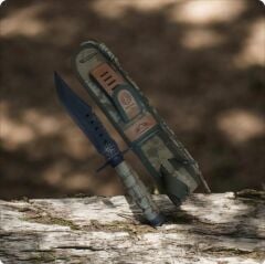 33 cm. Halmak Kılıfında Çelik Komando Bıçağı-Sıfır Ürün