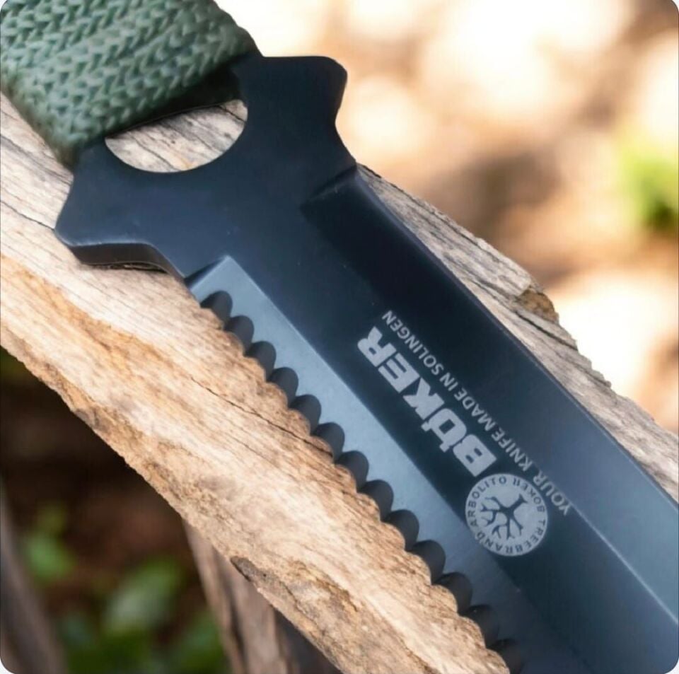 21.5 cm. Böker Kılıfında Çelik Bıçak-Sıfır Ürün