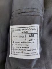 Haki Subay Mont Apoletli Unisex 48-E (XL Beden) Sıfır Ürün