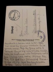 Ww2 Dönemi N.Almanyası Damgalı-Yazılı Posta Kartı