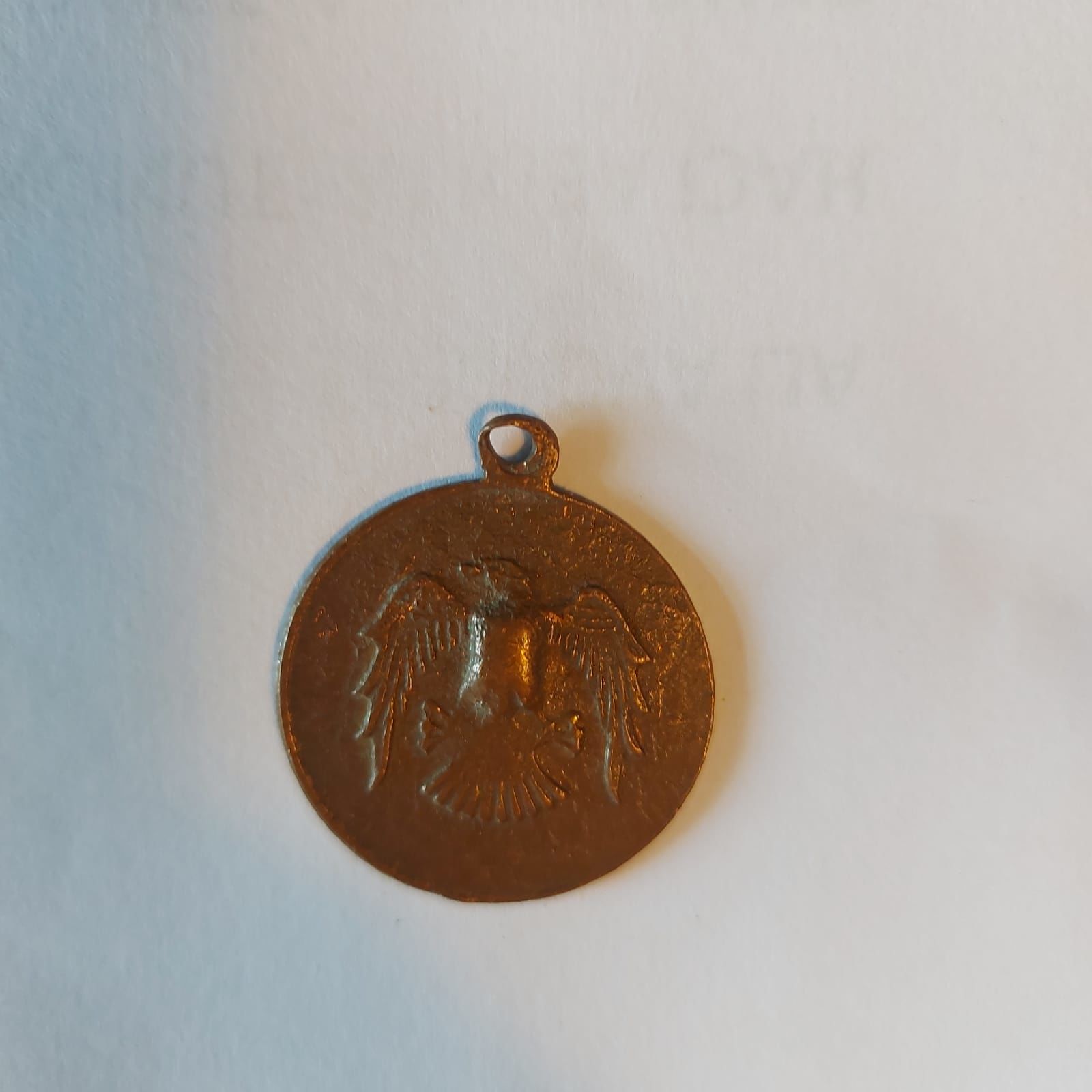 Vintage Metal Kartal Kolye Ucu (Çap 3 cm.)