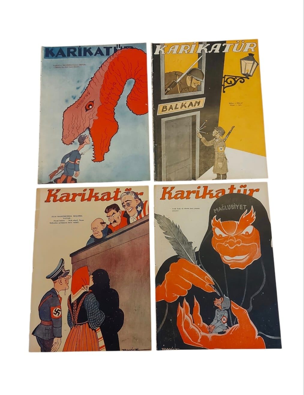Ww2 Konulu 4 Adet Karikatür Dergisi Lotu-2 (1940 Tarihli)