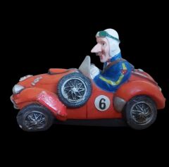 15x10 cm. Yarış Arabası ve Yarışçı Formunda Araba Kumbara