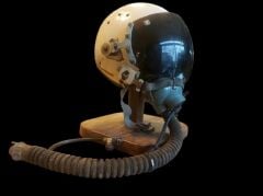 Sovyet Dönemi Hava Kuvvetleri ZSH-5A  MİG-21/MİG-23 Yüksek İrtifa Pilot Başlığı 1970 (Vizörlü Kask-Entegre Oksijen Maskesi)