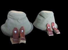 20x20x10 cm. 1940-1950'ler Sovyet Askeri Keçe Dizlik (Çift)