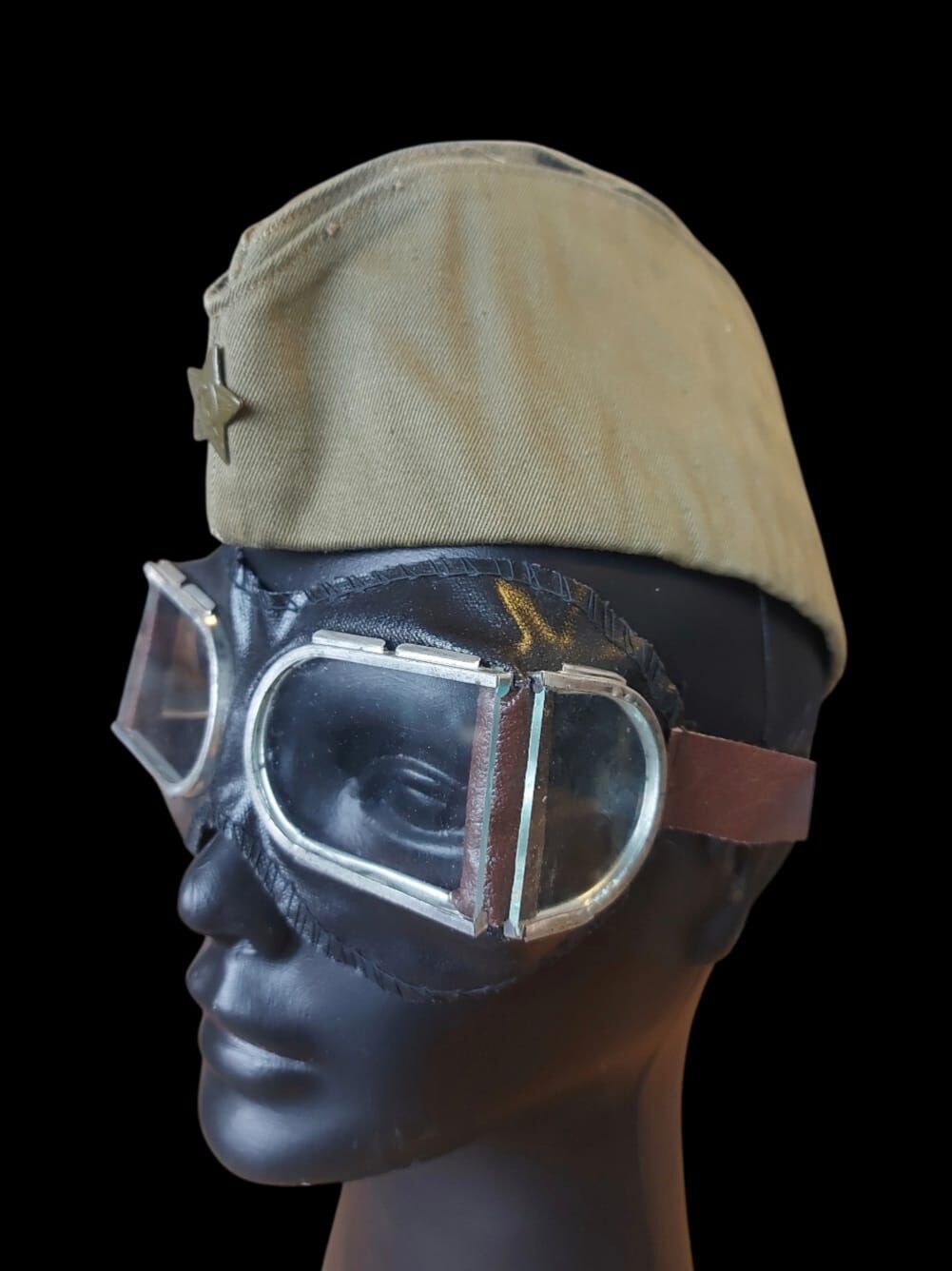 1940'lar Sovyet Savaş Pilot Gözlüğü (Şeffaf Cam)