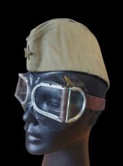 1940'lar Sovyet Savaş Pilot Gözlüğü (Şeffaf Cam)