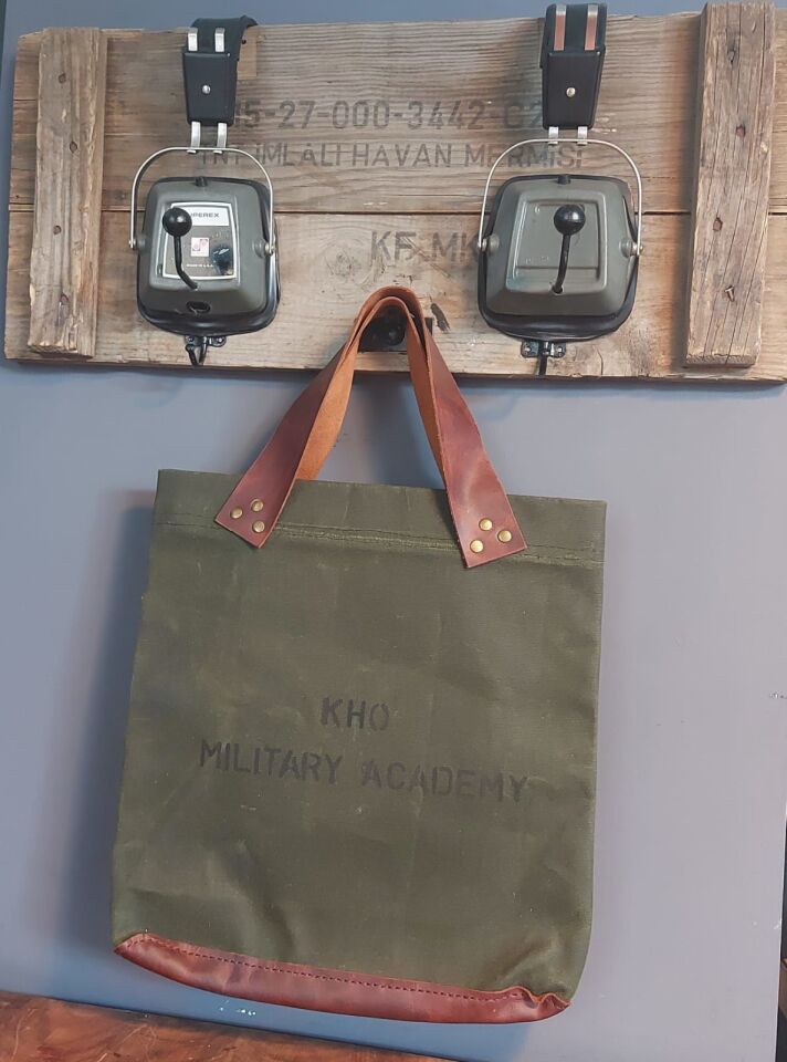 Kanvas-Deri Kho Military Academy Çanta