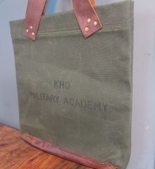 Kanvas-Deri Kho Military Academy Çanta