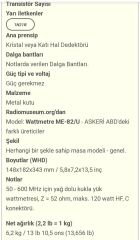 US Askeri Wattmetre ME-82/U 1955-1970 Masa Modeli