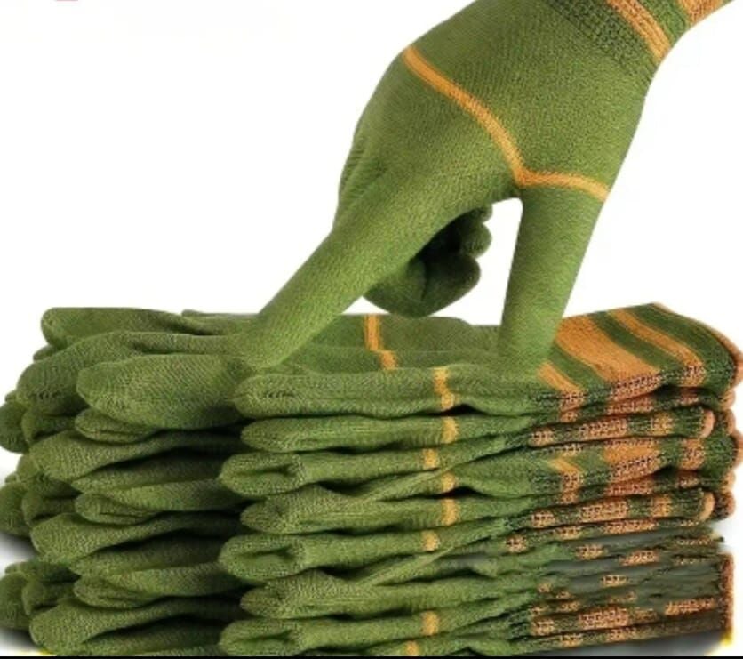 4 Çift Yeşil Renk Çok Maksatlı Eldiven Unisex (Standart Beden)