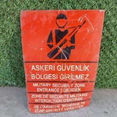 90X60 cm.Orjinal Askeri Metal Levha Model-1