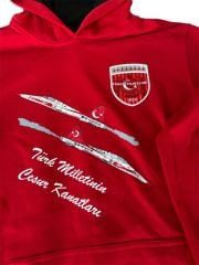 Türk Yıldızları Kapşonlu Sweat Modeli Unisex (L Beden) Sıfır Ürün