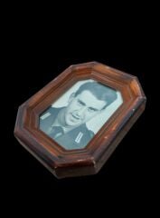 9x11.5x2 cm.1945!ler Alman Subay Ahşap Çerçeve