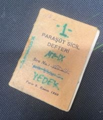 1950 US MI-1X Yüksek İrtifa  Paraşüt Harnesi (Atlayış Kayıtları İle Birlikte)