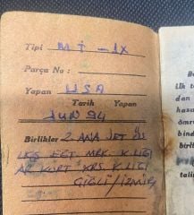 1950 US MI-1X Yüksek İrtifa  Paraşüt Harnesi (Atlayış Kayıtları İle Birlikte)