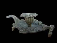 14x8 cm. Pirinç Şinanay Mumluk