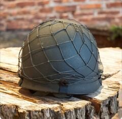 Haki Renk Alman VDN (Amerikan M1) Fileli Çelik Başlık-1 (Almanya Orjinal İthal Ürün)