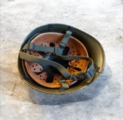 Haki Renk Alman VDN (Amerikan M1) Fileli Çelik Başlık-1 (Almanya Orjinal İthal Ürün)