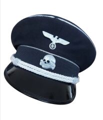 Siyah Renk Ww2 Alman Genel SS General Siperli Şapka Unisex (55-59 Numara)
