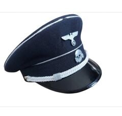 Siyah Renk Ww2 Alman Genel SS General Siperli Şapka Unisex (55-59 Numara)
