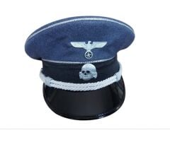 Koyu Gri Renk Ww2 Alman Genel SS General Siperli Şapka Unisex (55-59 Numara)