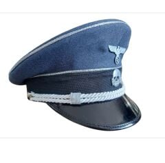 Koyu Gri Renk Ww2 Alman Genel SS General Siperli Şapka Unisex (55-59 Numara)