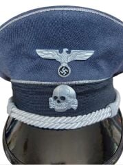 Koyu Gri Renk Ww2 Alman Genel SS General Siperli Şapka Unisex (55-59 Numara)