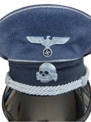 Koyu Gri Renk Ww2 Alman Genel SS General Siperli Şapka Unisex (55-59 Numara)