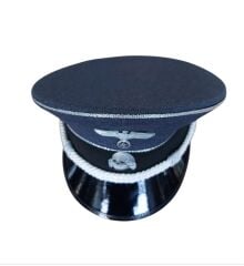 Koyu Gri Renk Ww2 Alman Genel SS General Siperli Şapka Unisex (55-59 Numara)