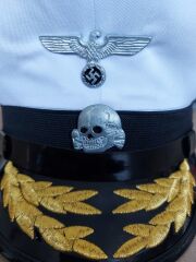 Ww2 Alman Kriegsmarine Amiral Siperli Şapka (55-59 Numara)