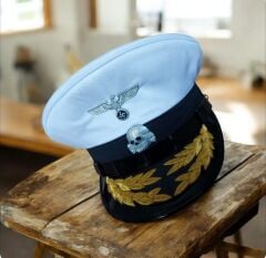 Ww2 Alman Kriegsmarine Amiral Siperli Şapka (55-59 Numara)