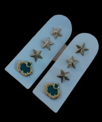 Piyade Albay Harici Rütbe (Metal-Döküm)(Çift)