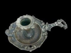 17x10 cm. Pirinç Malzeme Dönem Şinanay Mumuluk