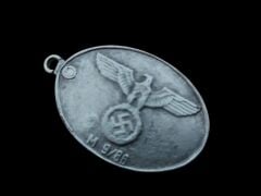 5x3 cm. Ww2 Almanya Gümüş Kaplama Gestapo Metal Kimlik Diski (Künye)