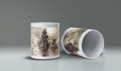 Özel Harekat 3 Asker Baskılı Beyaz Bardak (Model-23)