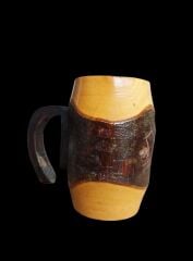 12 cm. El Yapımı Ahşap Oyma Bardak Modeli