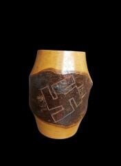 12 cm. El Yapımı Ahşap Oyma Bardak Modeli