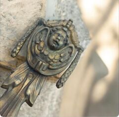 21 cm. Pirinç Kapı Tokmağı (Melek Figürlü-Eski Dönem)