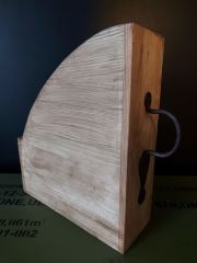 30.5x10x26.5 cm. Metal Kulplu Ahşap Dosyalık Model-2