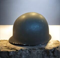 Haki Renk Alman VDN (Amerikan M1) Çelik Başlık-6 (Almanya Orjinal  İthal Ürün) Kişisel Etiketli