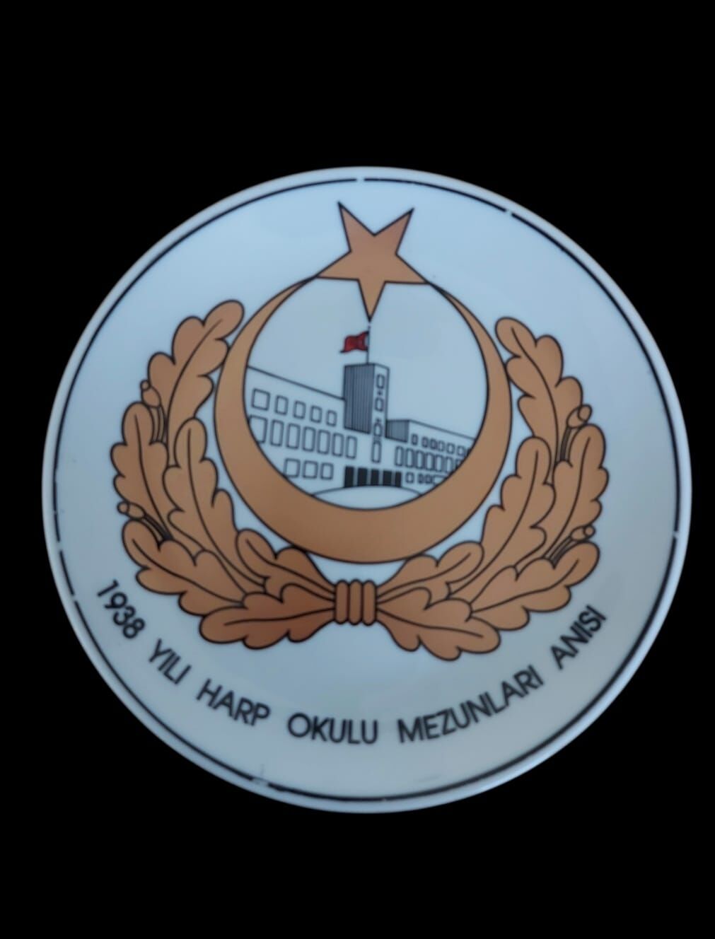 20 cm. Çap KHO 1938 Mezunları Hatıra Porselen Tabak