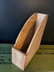 30.5x10x26.5 cm. Orjinal Nal Motifli Ahşap Dosyalık