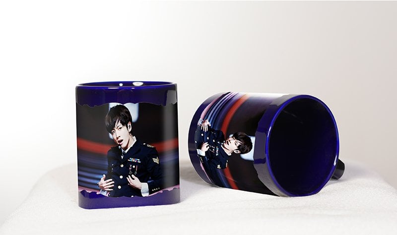 Üniformalı Genç Baskılı Mavi Bardak (Model-10)