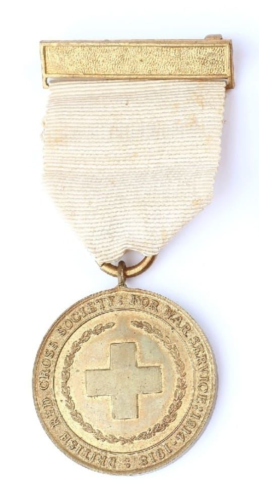 Ww1 Damgalı İngiliz Kızılhaç Derneği Savaş Hizmet Madalyası