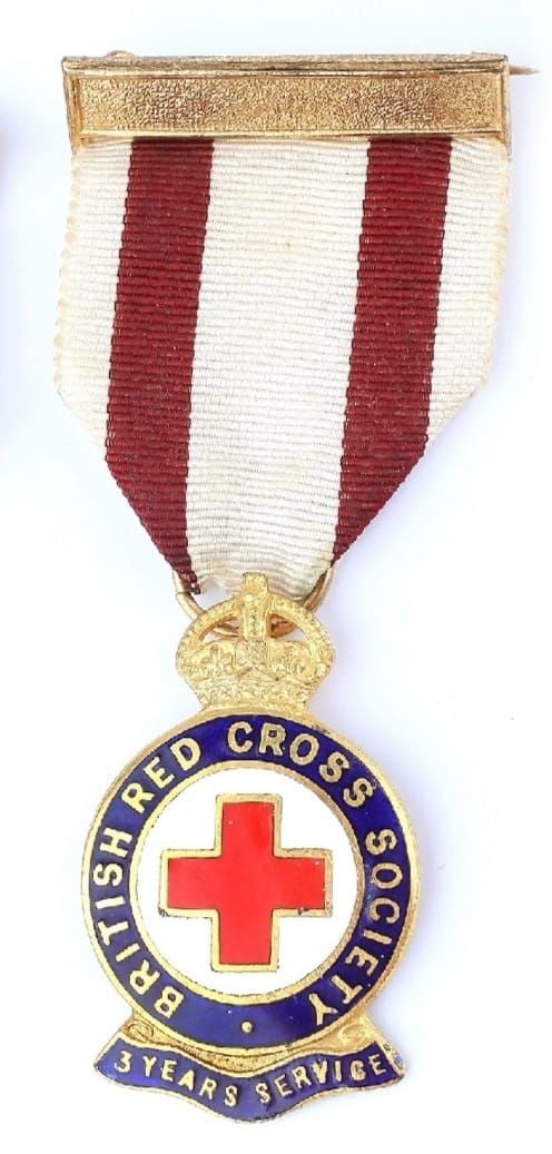 Ww2 Damgalı İngiliz Kızılhaç Derneği 3 Yıllık Hizmet Madalyası