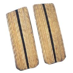 13 cm. Ww1 Dönemi Altın Sırma İşçilikli Alman Subay Apoleti (Çift)